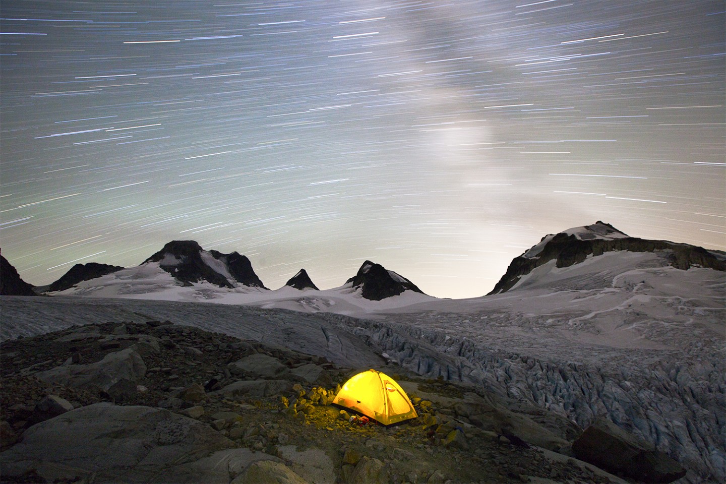 Stars over Joffre Lakes British Columbia, Canada