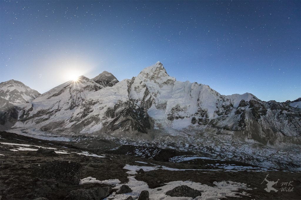 Khumbu Everest Base Camp Nepal Self-Support Nuptse Moonrise